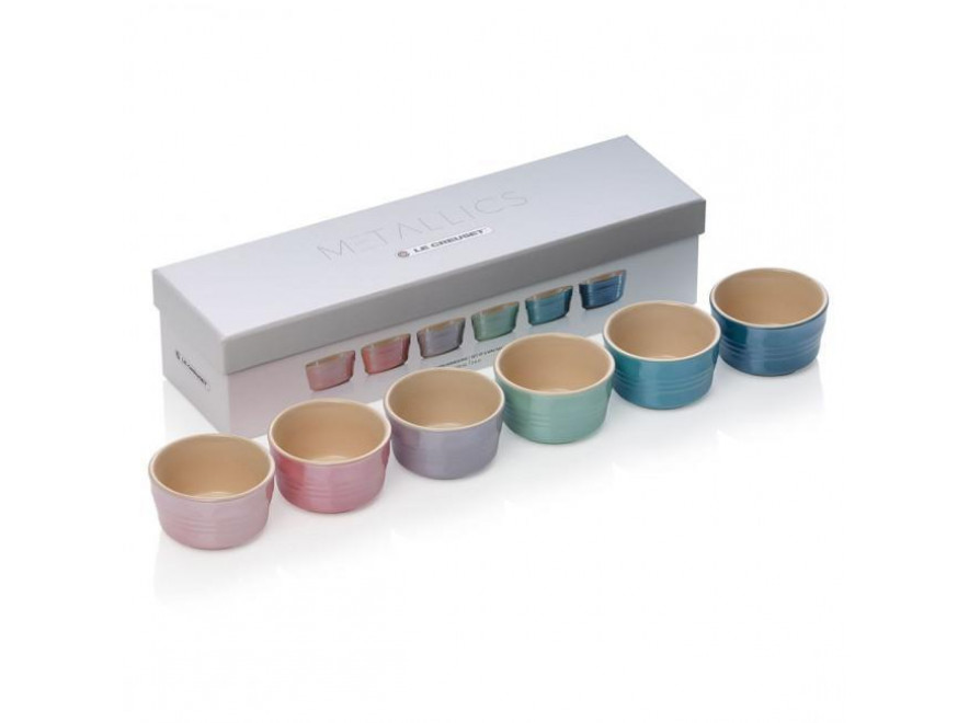 Le Creuset Набір міні-соусників, 6 предметів, Metallic Pastell | https://grandposuda.com.ua
