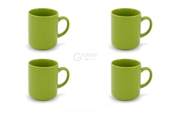 Friesland Набор кружек 0,25 л, 4 предмета, лаймовый Happymix | https://grandposuda.com.ua