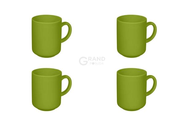 Friesland Набор кружек 0,4 л, 4 предмета, лаймовый Happymix | https://grandposuda.com.ua