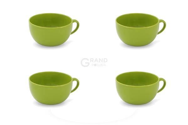 Friesland Набор чашек 0,56 л, 4 предмета, лаймовый Happymix | https://grandposuda.com.ua