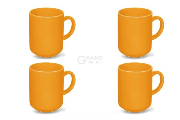 Friesland Набор кружек 0,4 л, 4 предмета, желтый Happymix | https://grandposuda.com.ua