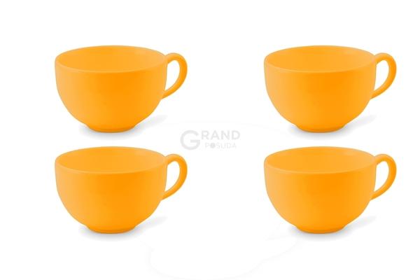 Friesland Набор чашек 0,56 л, 4 предмета, желтый Happymix | https://grandposuda.com.ua