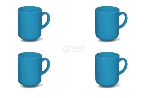 Friesland Набор кружек 0,4 л, 4 предмета, голубой Happymix | https://grandposuda.com.ua