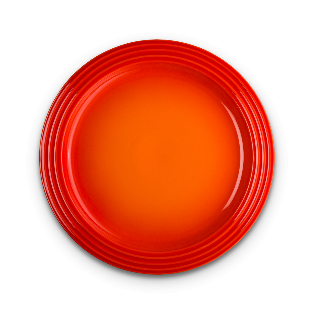 Le Creuset Тарелка для завтрака 21,8 см оранжевая Flame | https://grandposuda.com.ua