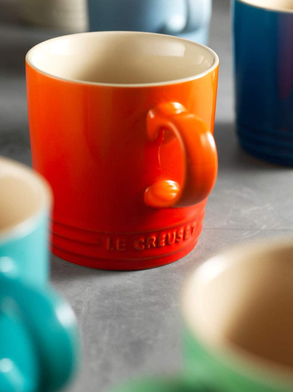 Le Creuset Кружка для капучино 200 мл оранжевая Flame | https://grandposuda.com.ua