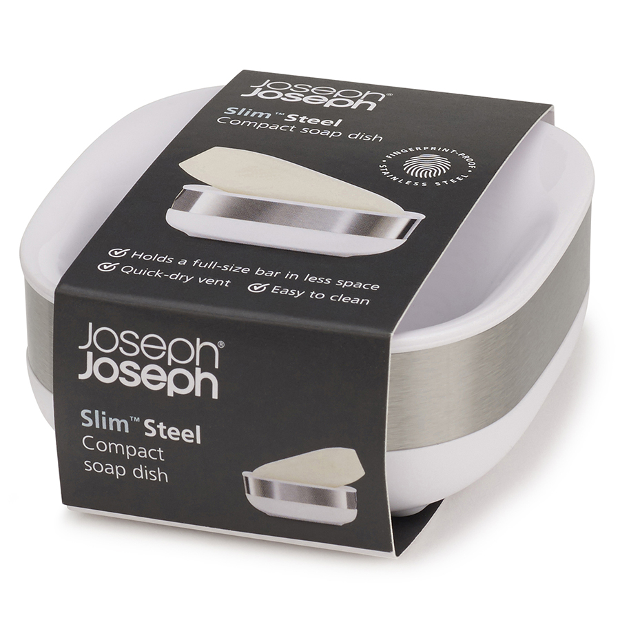 Joseph Joseph Мильниця, 8 х 3,5 х 7,6 см, біла Slim Steel | https://grandposuda.com.ua