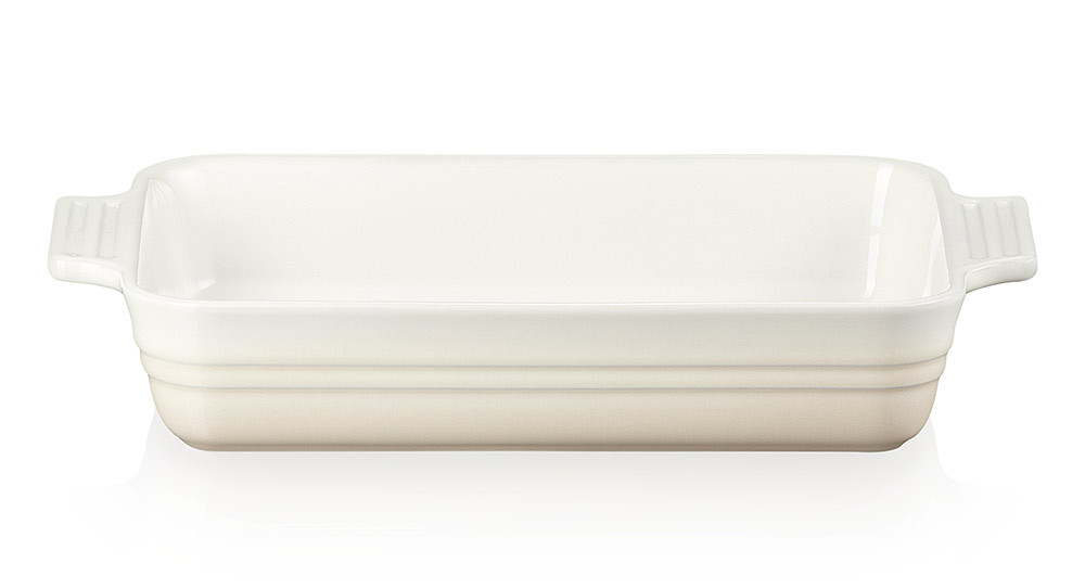 Le Creuset Форма для запекания прямоугольная Classic 1,4 л меренга Meringue | https://grandposuda.com.ua