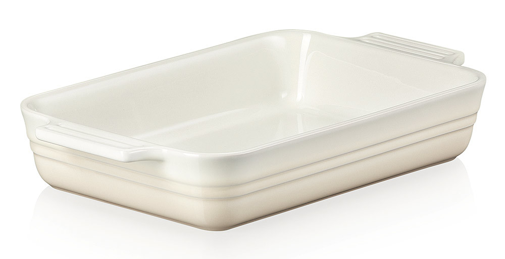 Le Creuset Форма для запекания прямоугольная Classic 1,4 л меренга Meringue | https://grandposuda.com.ua
