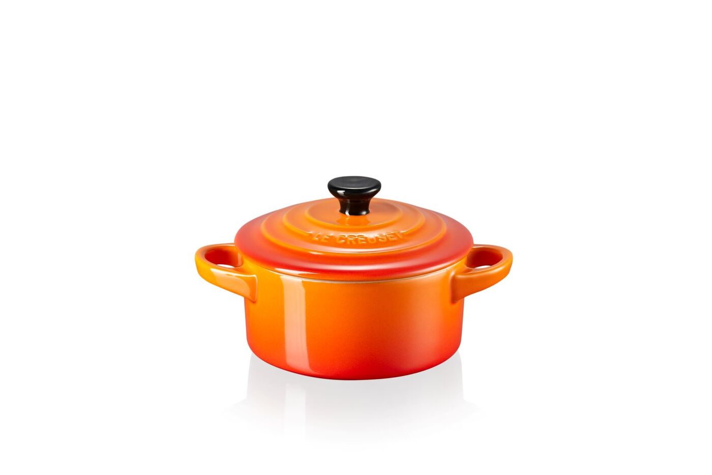 Le Creuset Міні-Кокотниця 9 см помаранчева Flame | https://grandposuda.com.ua