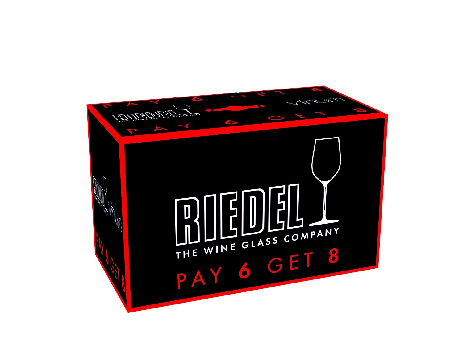 Riedel Набор бокалов Bordeaux 610 мл, 6 шт + 2 в подарок, хрусталь, Vinum | https://grandposuda.com.ua