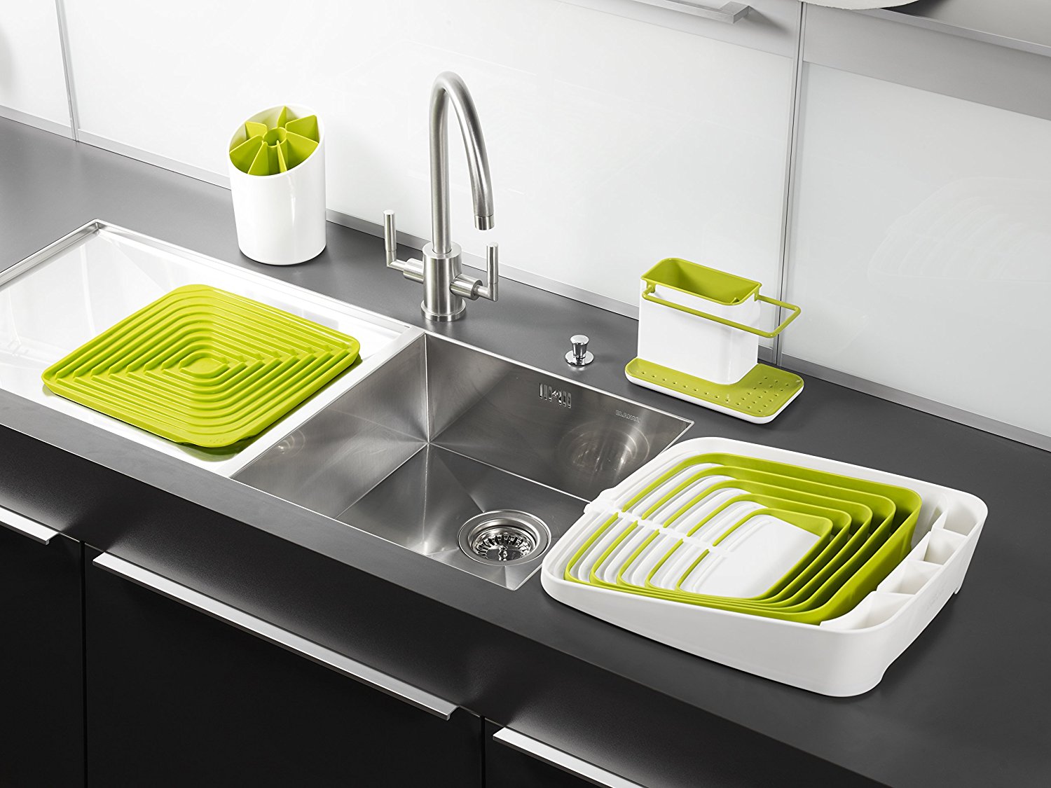 Joseph Joseph Органайзер для раковины бело-зеленый Caddy Sink Tidy | https://grandposuda.com.ua