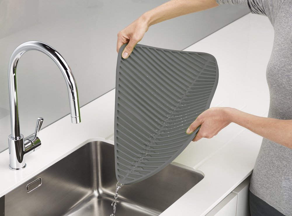 Joseph Joseph Сушилка для посуды большая серая Flume Folding Draining Mat | https://grandposuda.com.ua