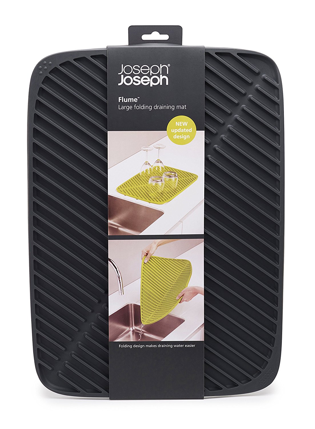 Joseph Joseph Сушилка для посуды большая серая Flume Folding Draining Mat | https://grandposuda.com.ua