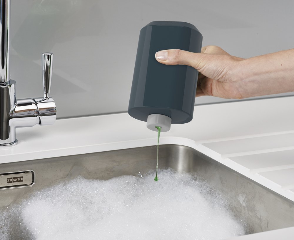 Joseph Joseph Органайзер для раковины с дозатором для мыла серый SinkBase Sink Tidy Set | https://grandposuda.com.ua