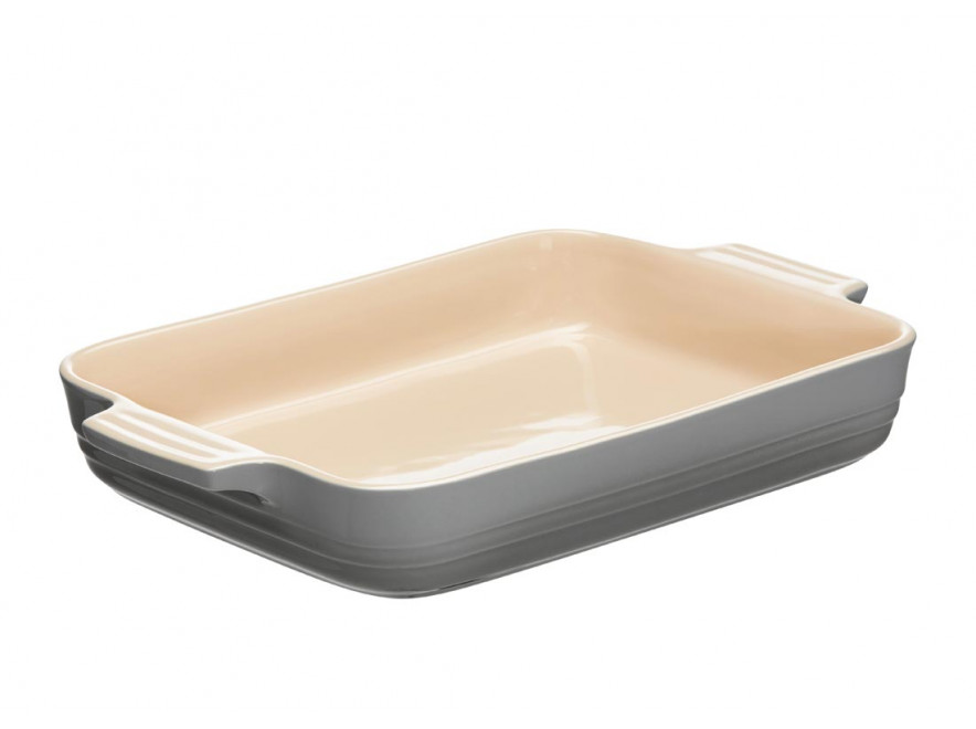 Le Creuset Блюдо прямоугольное 26 см, Perlgrau | https://grandposuda.com.ua