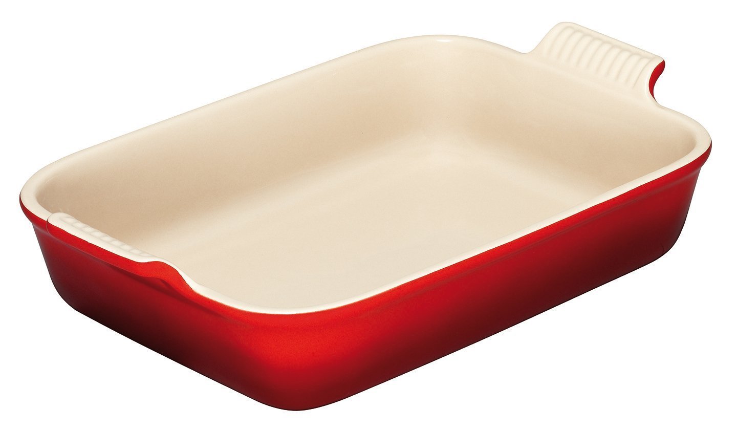 Le Creuset Блюдо прямоугольное 41 см, вишневый | https://grandposuda.com.ua