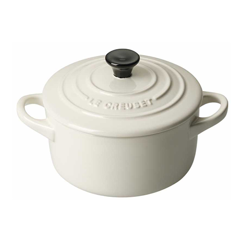 Le Creuset Міні-каструля / жаровня 10 см, кремова | https://grandposuda.com.ua