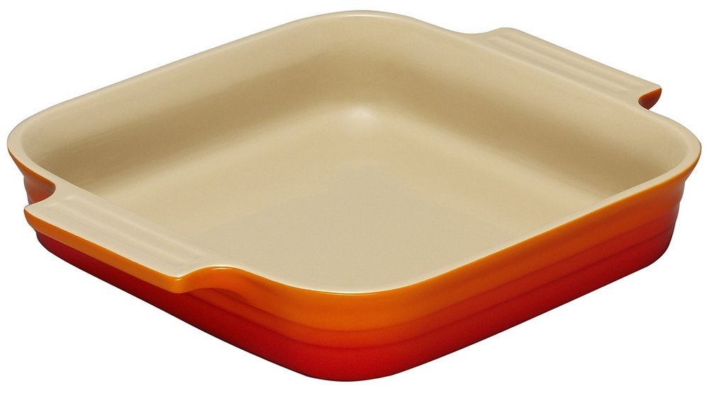 Le Creuset Блюдо квадратне 23 см, помаранчевий | https://grandposuda.com.ua