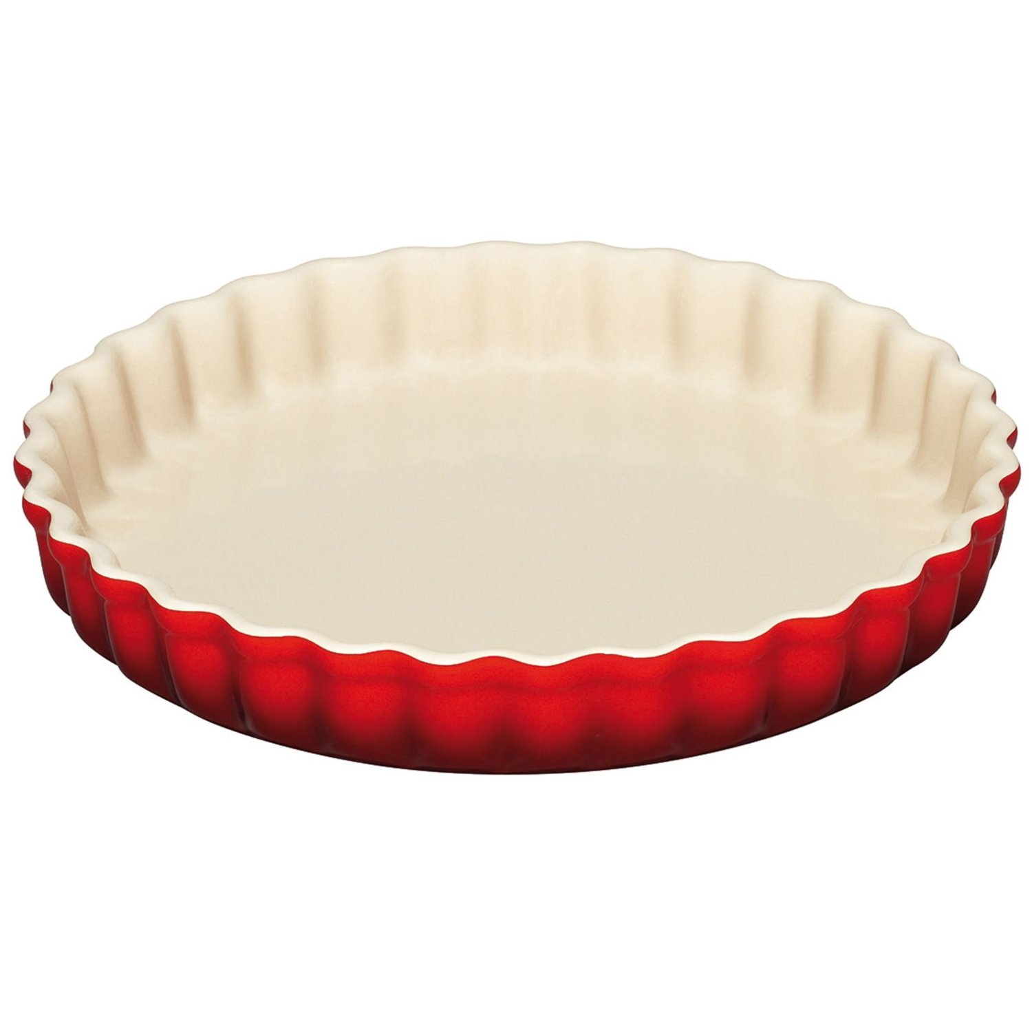 Le Creuset Блюдо круглое волнистое для запекания 24 см, бордовое | https://grandposuda.com.ua