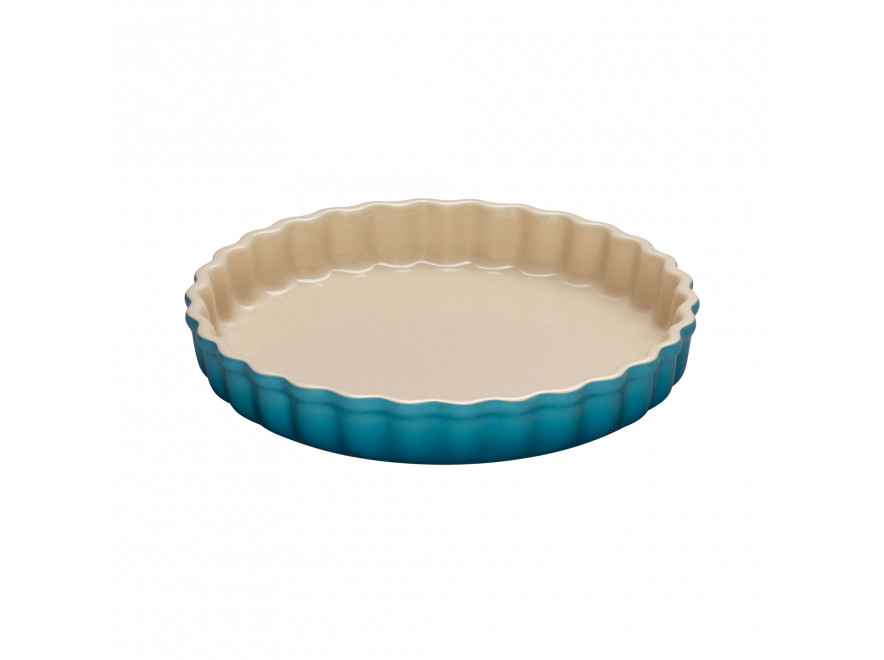 Le Creuset Блюдо круглое волнистое для запекания 28 см, Karibik | https://grandposuda.com.ua