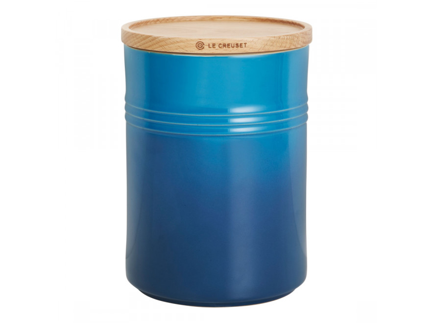 Le Creuset Емкость для хранения с деревянной крышкой 19 см, Marseille | https://grandposuda.com.ua