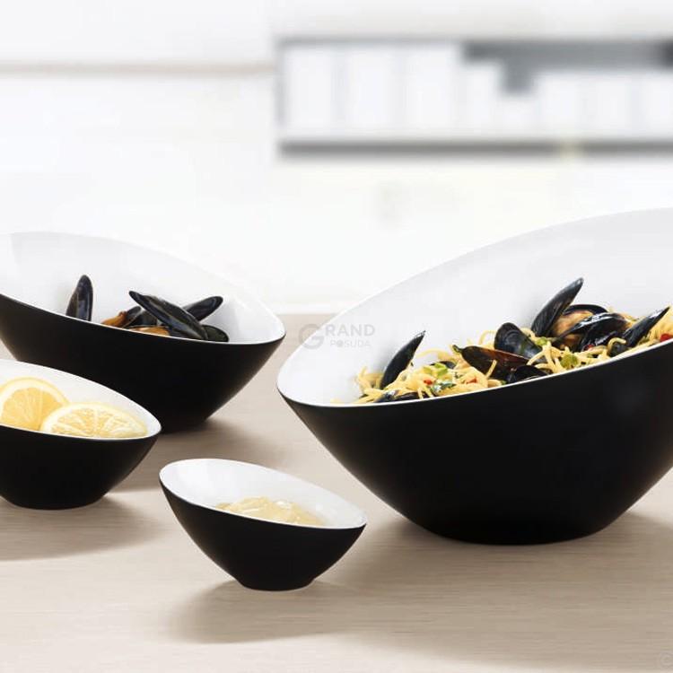 ASA-Selection Піала асиметрична чорна 15,5 см Vongole | https://grandposuda.com.ua