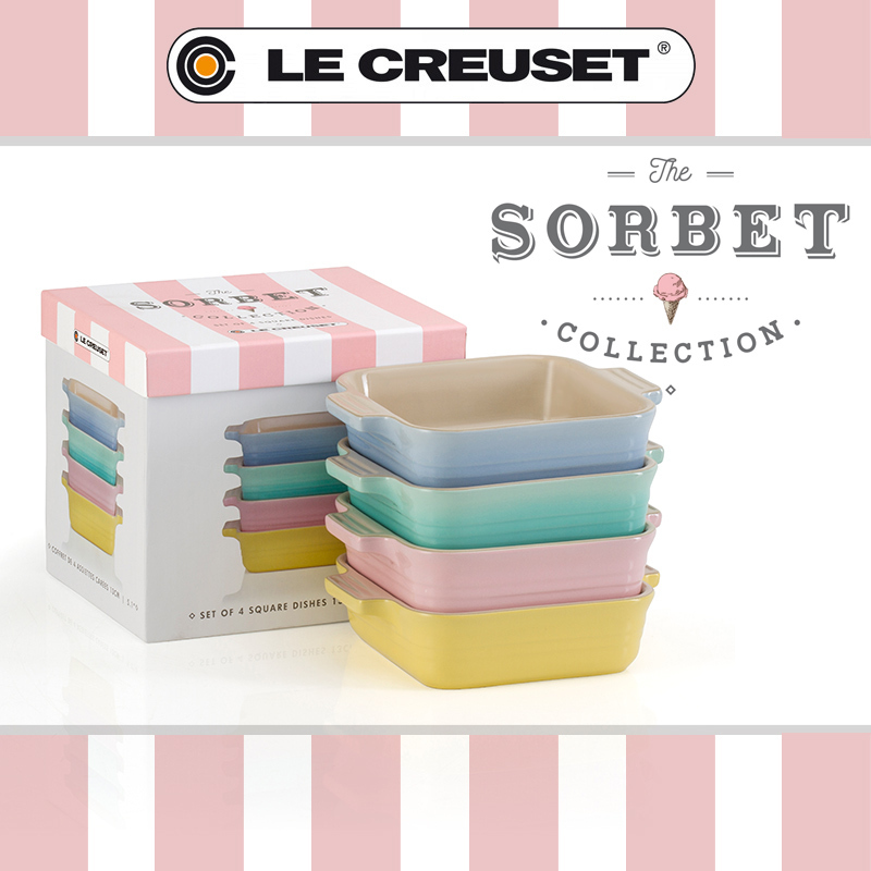 Le Creuset Набір форм для запікання 13 см 4 предмета Sorbet Limited Edition | https://grandposuda.com.ua