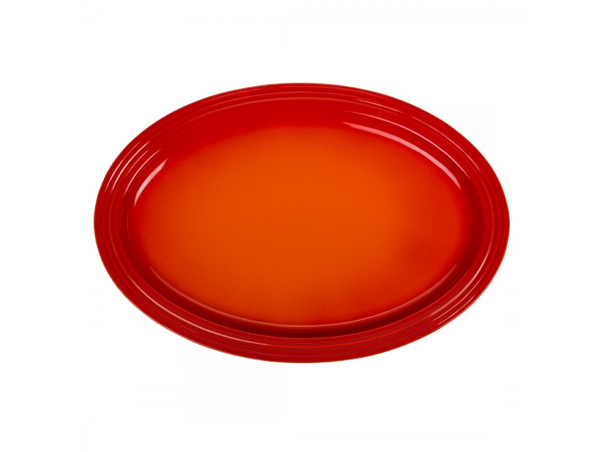 Le Creuset Блюдо сервировочное овальное 46 см, оранжевое Flame | https://grandposuda.com.ua