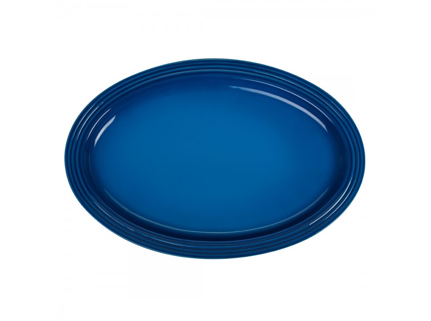 Le Creuset Блюдо сервировочное овальное 46 см, синее Marseille | https://grandposuda.com.ua