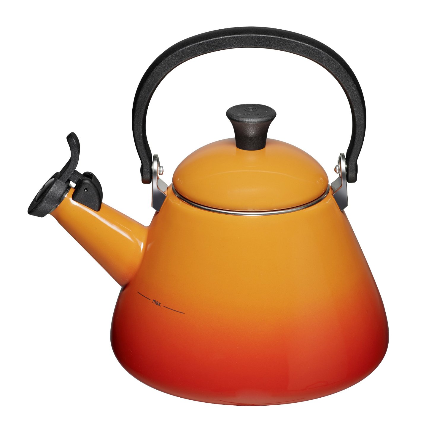 Le Creuset Конический чайник 1,6 л, оранжевый | https://grandposuda.com.ua