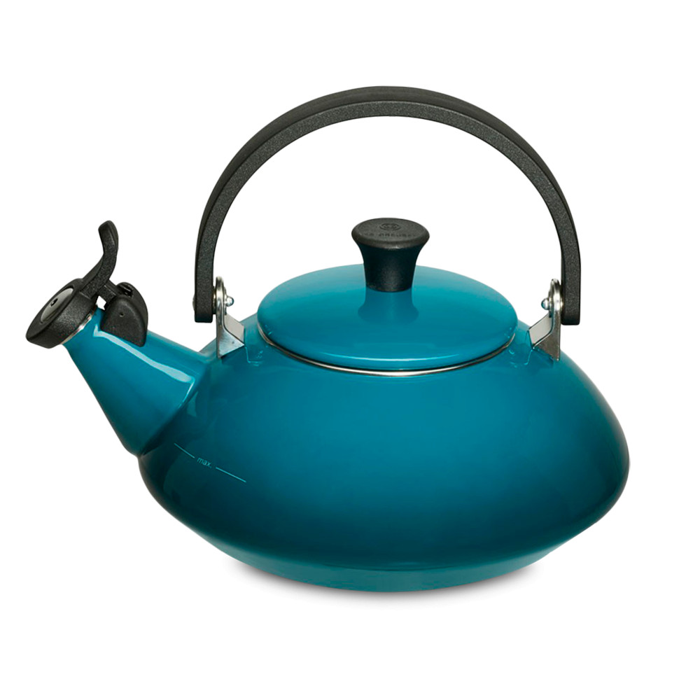 Le Creuset Чайник зі свистком Zen 1,5 л блакить Deep Teal | https://grandposuda.com.ua