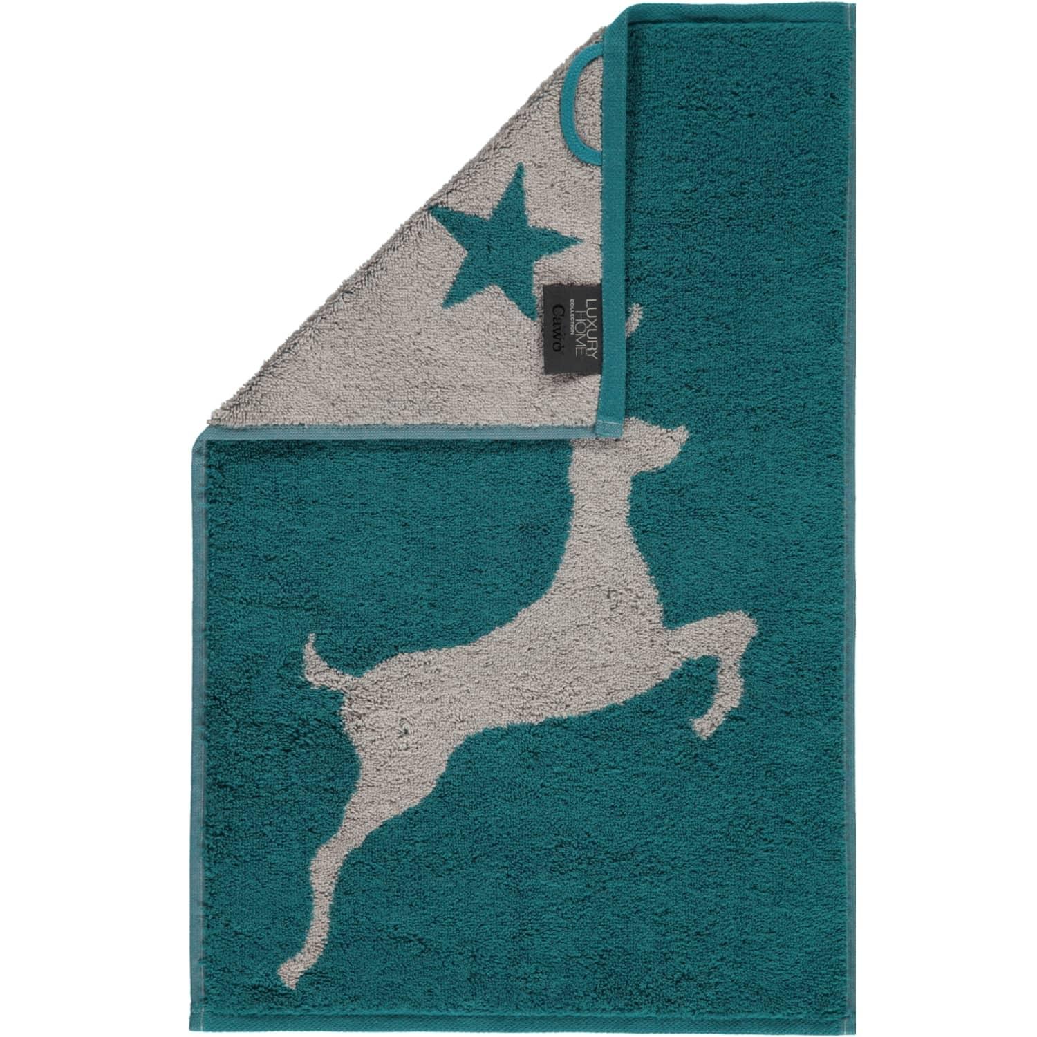 Полотенце гостевое 30 х 50 см Smaragd Deer Christmas Edition Cawo | https://grandposuda.com.ua