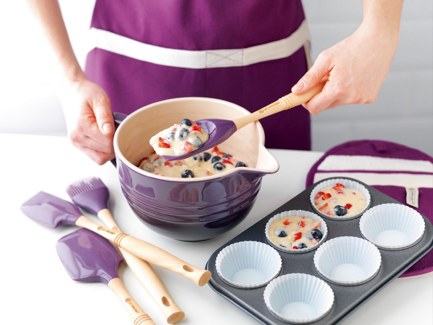 Le Creuset Мини-лопатка, красный | https://grandposuda.com.ua