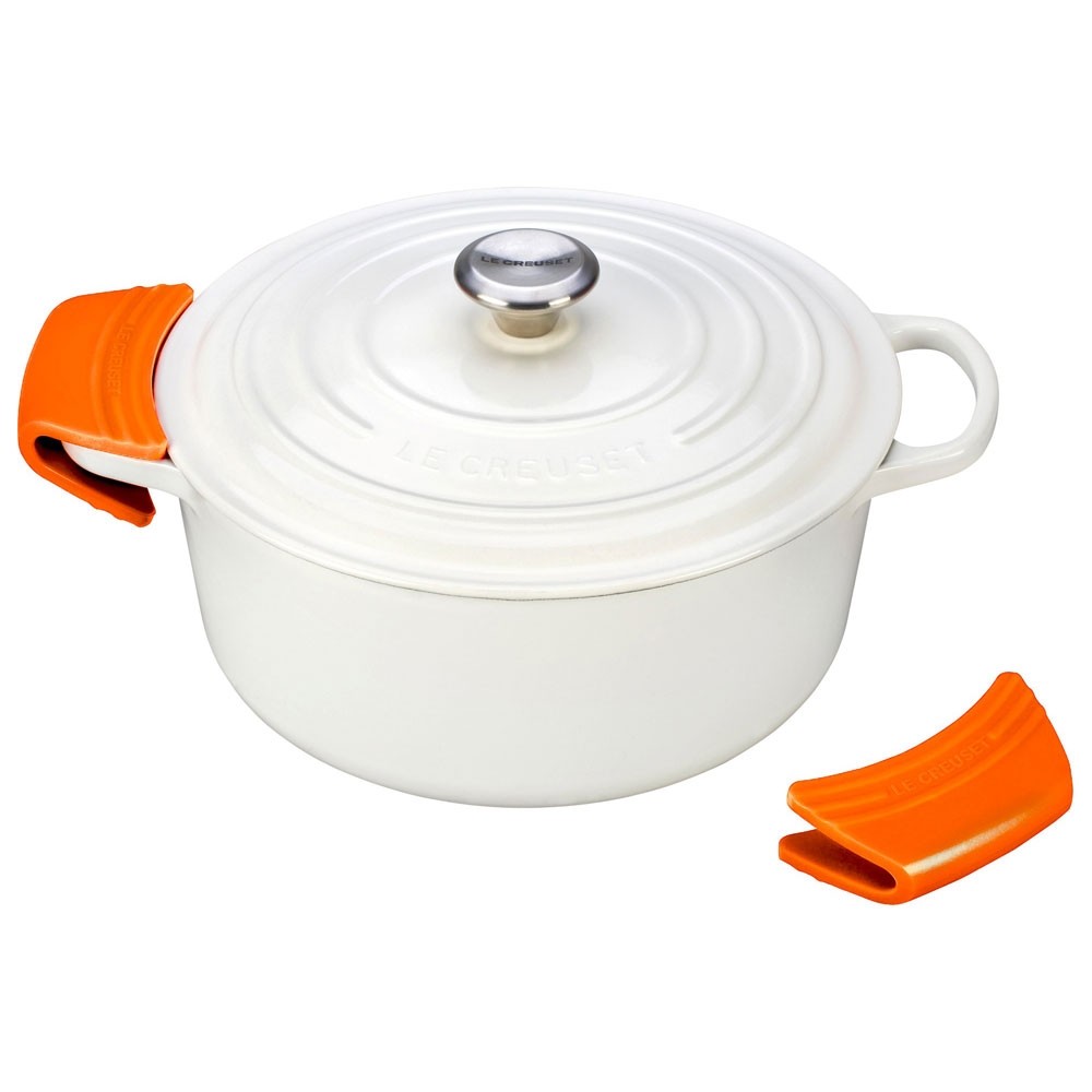 Le Creuset Набір прихваток-насадок на ручки каструлі, 2 предмета бежеві Creme | https://grandposuda.com.ua