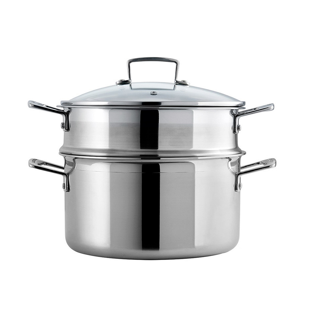 Le Creuset Паровая вставка со стеклянной крышкой 24 см Metal | https://grandposuda.com.ua