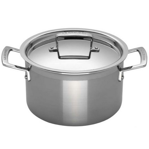 Le Creuset Кастрюля глубокая с крышкой 3 PLY, 20 см | https://grandposuda.com.ua