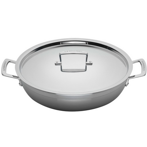 Le Creuset Каструля низька з кришкою 3 PLY, 24 см | https://grandposuda.com.ua