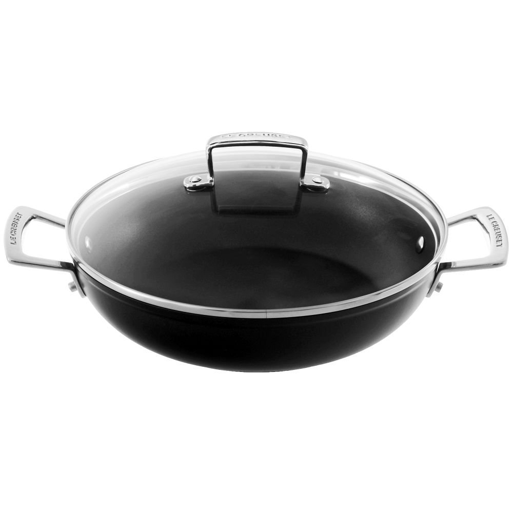 Le Creuset Професійна сковорода з скляною кришкою 26 см | https://grandposuda.com.ua