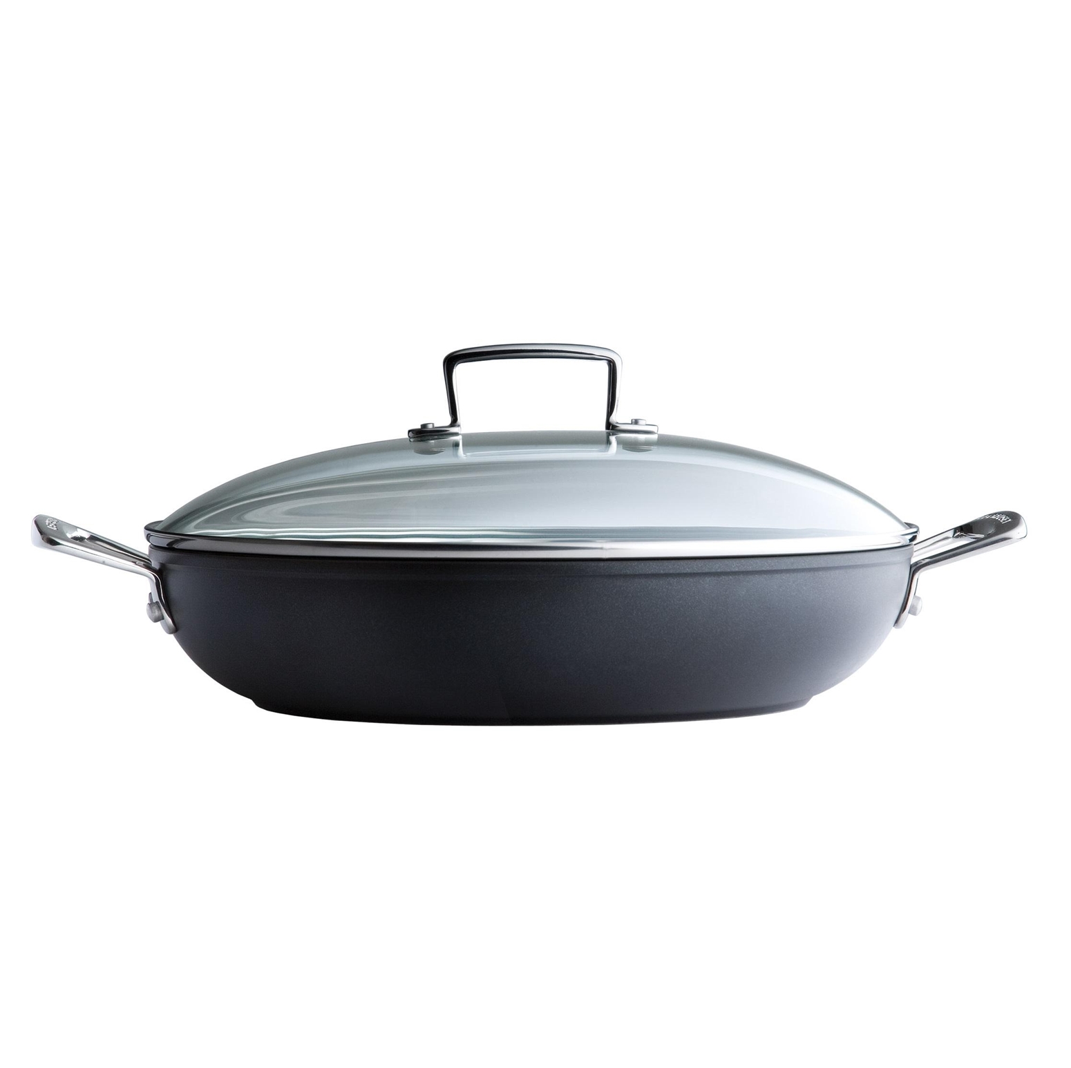 Le Creuset Професійна сковорода з скляною кришкою 28 см | https://grandposuda.com.ua