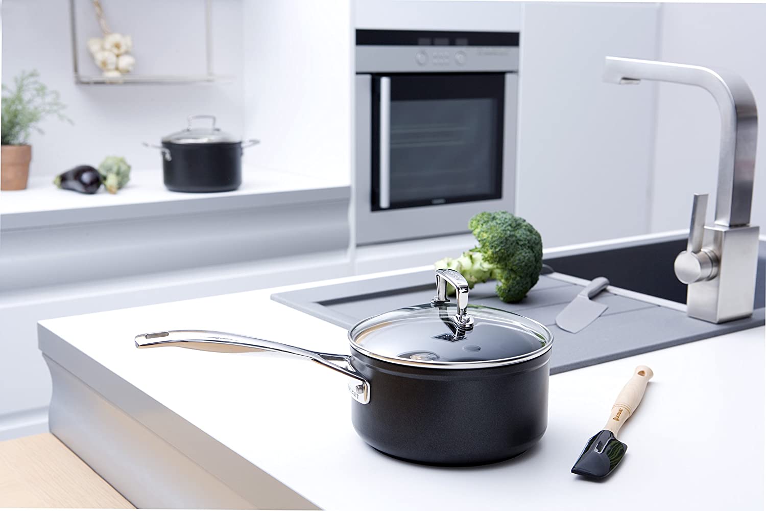 Le Creuset Крышка стеклянная 16 см Toughened Non-Stick | https://grandposuda.com.ua
