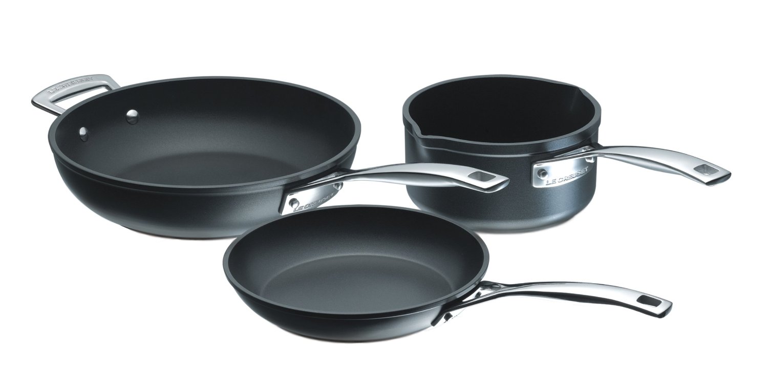 Le Creuset Набір кухонного посуду професійний 3 предмета, чорний | https://grandposuda.com.ua