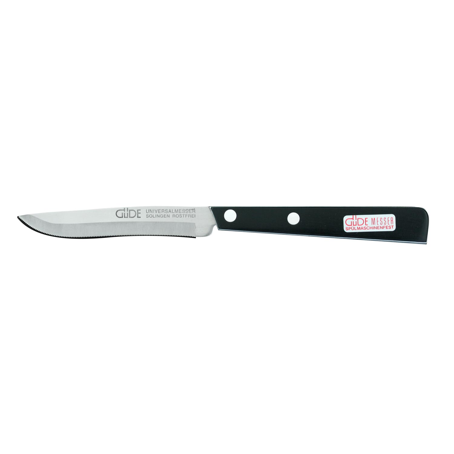 Нож универсальный 10 см черный-белый Universal Guede | https://grandposuda.com.ua