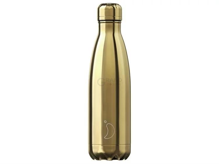 Вакуумна пляшка для води 0,5 л, золотиста Chrome Gold CHILLYS Вакуумна пляшка для води 0,5 л, золотиста Chrome Gold CHILLYS | https://grandposuda.com.ua