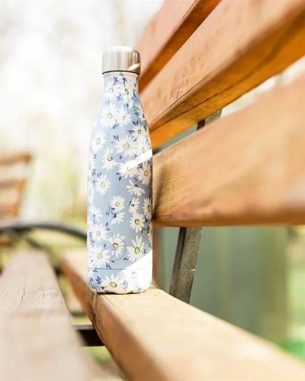 Вакуумна пляшка для води 0,5 л, кольорова Floral Daisy CHILLYS | https://grandposuda.com.ua