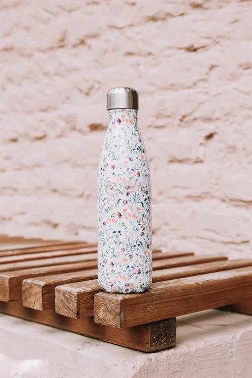 Вакуумна пляшка для води 0,5 л, кольорова Floral Meadow CHILLYS | https://grandposuda.com.ua