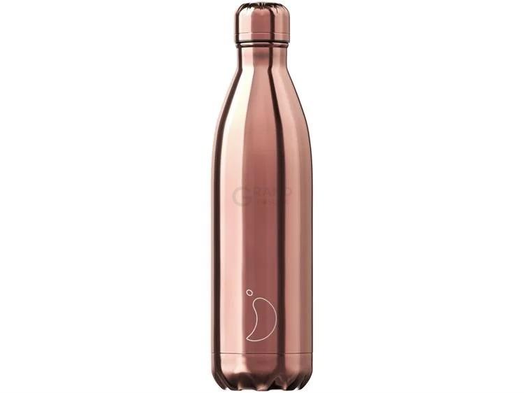 Вакуумна пляшка для води 0,75 л, кольору рожевого золота Chrome Rose Gold CHILLYS Вакуумна пляшка для води 0,75 л, кольору рожевого золота Chrome Rose Gold CHILLYS | https://grandposuda.com.ua