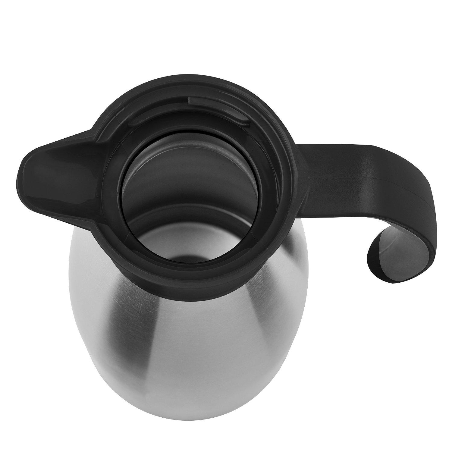 Термос-чайник 1 л чорний Soft Grip Emsa | https://grandposuda.com.ua
