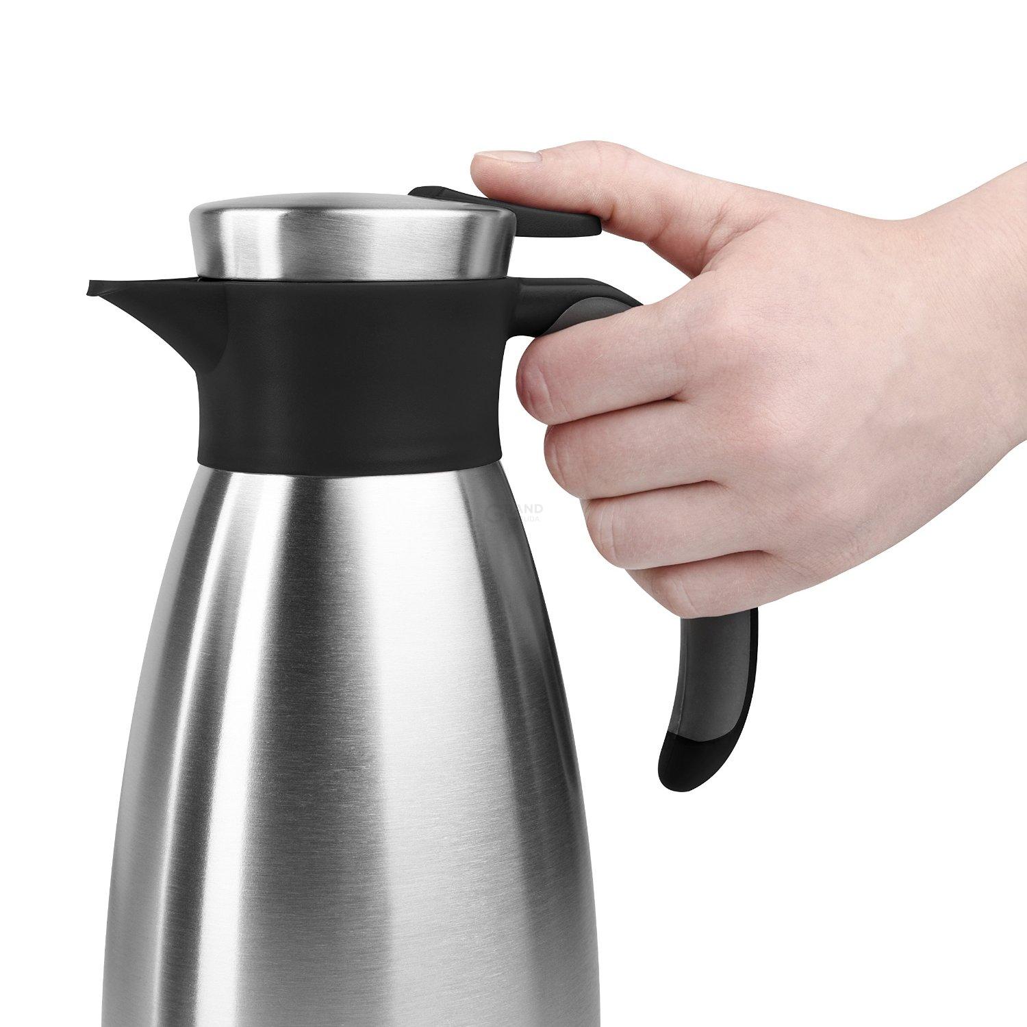 Термос-чайник 1 л чорний Soft Grip Emsa | https://grandposuda.com.ua