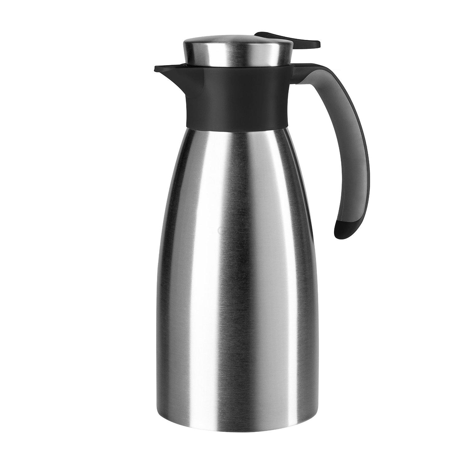 Термос-чайник 1 л чорний Soft Grip Emsa | https://grandposuda.com.ua