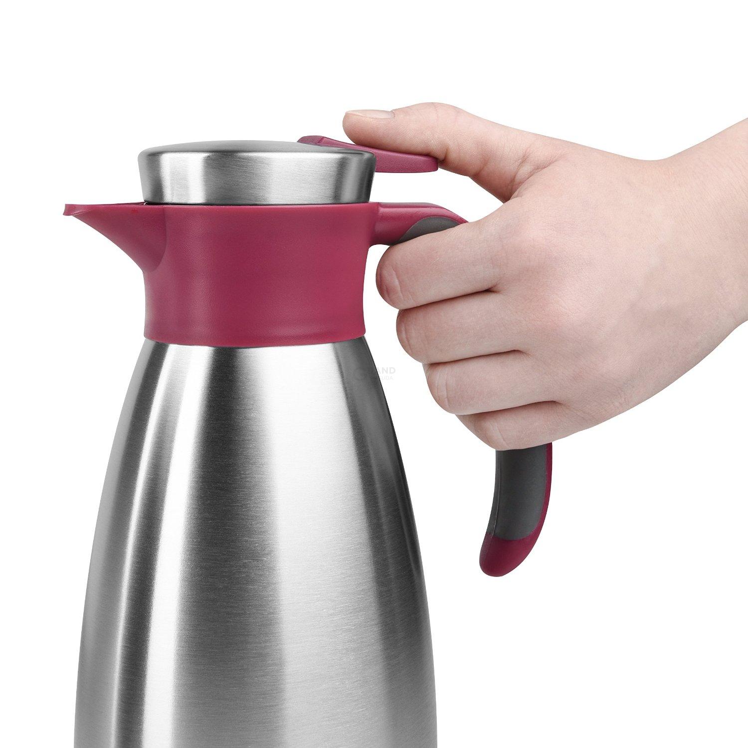 Термос-чайник 1,5 л малина Soft Grip Emsa | https://grandposuda.com.ua